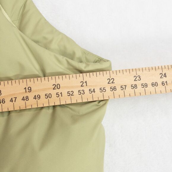 Eddie Bauer Vest Womens LP Puffer Premium Goose Down Olive Green Jacket - Picture 6 of 10